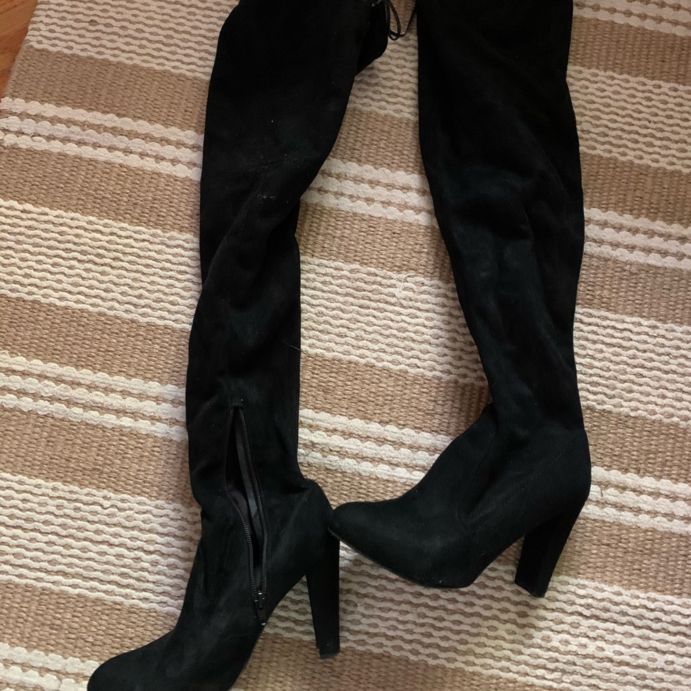 Forever 21 Black over the knee boots, size 8